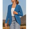 imageZESICA Womens Fall Winter Long Sleeve Open Front Casual Lightweight Soft Knit Cardigan Sweater OuterwearCobaltblue