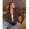 imageZESICA Womens Fall Winter Long Sleeve Open Front Casual Lightweight Soft Knit Cardigan Sweater OuterwearCoffee
