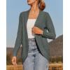 imageZESICA Womens Fall Winter Long Sleeve Open Front Casual Lightweight Soft Knit Cardigan Sweater OuterwearDarkgrey