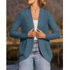 imageZESICA Womens Fall Winter Long Sleeve Open Front Casual Lightweight Soft Knit Cardigan Sweater OuterwearDustyblue