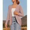 imageZESICA Womens Fall Winter Long Sleeve Open Front Casual Lightweight Soft Knit Cardigan Sweater OuterwearDustypink