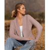 imageZESICA Womens Fall Winter Long Sleeve Open Front Casual Lightweight Soft Knit Cardigan Sweater OuterwearDustypink