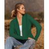 imageZESICA Womens Fall Winter Long Sleeve Open Front Casual Lightweight Soft Knit Cardigan Sweater OuterwearForestgreen