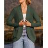 imageZESICA Womens Fall Winter Long Sleeve Open Front Casual Lightweight Soft Knit Cardigan Sweater OuterwearGreen