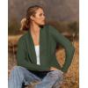 imageZESICA Womens Fall Winter Long Sleeve Open Front Casual Lightweight Soft Knit Cardigan Sweater OuterwearGreen