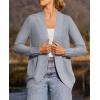 imageZESICA Womens Fall Winter Long Sleeve Open Front Casual Lightweight Soft Knit Cardigan Sweater OuterwearGrey