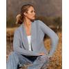 imageZESICA Womens Fall Winter Long Sleeve Open Front Casual Lightweight Soft Knit Cardigan Sweater OuterwearGrey