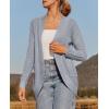 imageZESICA Womens Fall Winter Long Sleeve Open Front Casual Lightweight Soft Knit Cardigan Sweater OuterwearGrey