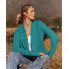 imageZESICA Womens Fall Winter Long Sleeve Open Front Casual Lightweight Soft Knit Cardigan Sweater OuterwearLakegreen