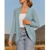 imageZESICA Womens Fall Winter Long Sleeve Open Front Casual Lightweight Soft Knit Cardigan Sweater OuterwearMint
