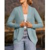 imageZESICA Womens Fall Winter Long Sleeve Open Front Casual Lightweight Soft Knit Cardigan Sweater OuterwearMint