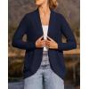 imageZESICA Womens Fall Winter Long Sleeve Open Front Casual Lightweight Soft Knit Cardigan Sweater OuterwearNavy