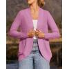 imageZESICA Womens Fall Winter Long Sleeve Open Front Casual Lightweight Soft Knit Cardigan Sweater OuterwearPinkpurple