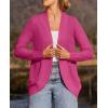 imageZESICA Womens Fall Winter Long Sleeve Open Front Casual Lightweight Soft Knit Cardigan Sweater OuterwearRose