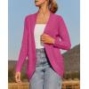 imageZESICA Womens Fall Winter Long Sleeve Open Front Casual Lightweight Soft Knit Cardigan Sweater OuterwearRose