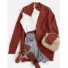 imageZESICA Womens Fall Winter Long Sleeve Open Front Casual Lightweight Soft Knit Cardigan Sweater OuterwearRust
