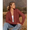 imageZESICA Womens Fall Winter Long Sleeve Open Front Casual Lightweight Soft Knit Cardigan Sweater OuterwearRust