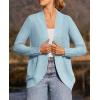 imageZESICA Womens Fall Winter Long Sleeve Open Front Casual Lightweight Soft Knit Cardigan Sweater OuterwearSkyblue