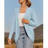 imageZESICA Womens Fall Winter Long Sleeve Open Front Casual Lightweight Soft Knit Cardigan Sweater OuterwearSkyblue