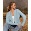 imageZESICA Womens Fall Winter Long Sleeve Open Front Casual Lightweight Soft Knit Cardigan Sweater OuterwearSkyblue