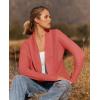 imageZESICA Womens Fall Winter Long Sleeve Open Front Casual Lightweight Soft Knit Cardigan Sweater OuterwearWatermelon