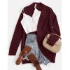 imageZESICA Womens Fall Winter Long Sleeve Open Front Casual Lightweight Soft Knit Cardigan Sweater OuterwearWine