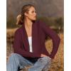 imageZESICA Womens Fall Winter Long Sleeve Open Front Casual Lightweight Soft Knit Cardigan Sweater OuterwearWine