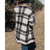 imageZESICA Womens Fall Winter Long Sleeves Open Front Leopard Print Knitted Sweater Cardigan Coat OutwearBlack Plaid