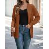 imageZESICA Womens Fall Winter Long Sleeves Open Front Leopard Print Knitted Sweater Cardigan Coat OutwearCaramel