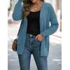imageZESICA Womens Fall Winter Long Sleeves Open Front Leopard Print Knitted Sweater Cardigan Coat OutwearDustyblue