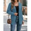 imageZESICA Womens Fall Winter Long Sleeves Open Front Leopard Print Knitted Sweater Cardigan Coat OutwearDustyblue