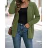 imageZESICA Womens Fall Winter Long Sleeves Open Front Leopard Print Knitted Sweater Cardigan Coat OutwearOlive
