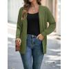 imageZESICA Womens Fall Winter Long Sleeves Open Front Leopard Print Knitted Sweater Cardigan Coat OutwearOlive