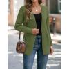 imageZESICA Womens Fall Winter Long Sleeves Open Front Leopard Print Knitted Sweater Cardigan Coat OutwearOlive