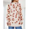imageZESICA Womens Fall Winter Long Sleeves Open Front Leopard Print Knitted Sweater Cardigan Coat OutwearOrange