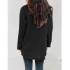 imageZESICA Womens Fall Winter Long Sleeves Open Front Leopard Print Knitted Sweater Cardigan Coat OutwearSolid Black