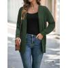 imageZESICA Womens Fall Winter Long Sleeves Open Front Leopard Print Knitted Sweater Cardigan Coat OutwearSolidgreen