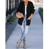 imageZESICA Womens Fall Winter Popcorn Long Sleeve Open Front Chunky Knit Oversized Cardigan Sweater CoatBlack