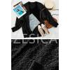 imageZESICA Womens Fall Winter Popcorn Long Sleeve Open Front Chunky Knit Oversized Cardigan Sweater CoatBlack