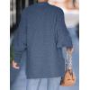 imageZESICA Womens Fall Winter Popcorn Long Sleeve Open Front Chunky Knit Oversized Cardigan Sweater CoatDusty Blue