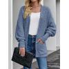 imageZESICA Womens Fall Winter Popcorn Long Sleeve Open Front Chunky Knit Oversized Cardigan Sweater CoatDusty Blue