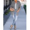 imageZESICA Womens Fall Winter Popcorn Long Sleeve Open Front Chunky Knit Oversized Cardigan Sweater CoatGrey