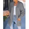imageZESICA Womens Fall Winter Popcorn Long Sleeve Open Front Chunky Knit Oversized Cardigan Sweater CoatGrey