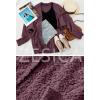 imageZESICA Womens Fall Winter Popcorn Long Sleeve Open Front Chunky Knit Oversized Cardigan Sweater CoatMaroon