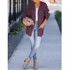 imageZESICA Womens Fall Winter Popcorn Long Sleeve Open Front Chunky Knit Oversized Cardigan Sweater CoatMaroon