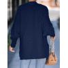 imageZESICA Womens Fall Winter Popcorn Long Sleeve Open Front Chunky Knit Oversized Cardigan Sweater CoatNavy