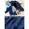 imageZESICA Womens Fall Winter Popcorn Long Sleeve Open Front Chunky Knit Oversized Cardigan Sweater CoatNavy