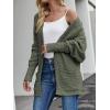 imageZESICA Womens Fall Winter Popcorn Long Sleeve Open Front Chunky Knit Oversized Cardigan Sweater CoatOlive