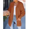 imageZESICA Womens Fall Winter Popcorn Long Sleeve Open Front Chunky Knit Oversized Cardigan Sweater CoatOrange