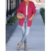 imageZESICA Womens Fall Winter Popcorn Long Sleeve Open Front Chunky Knit Oversized Cardigan Sweater CoatRose